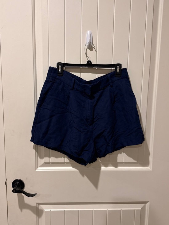 H&M Pants - H&M Women's Navy Blue High-Waist Shorts
